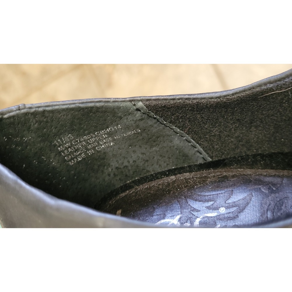 B.Ø.C. Børn Concepts Slip On Loafer-Style Heels Black Leather‎ Size US 11 EU 43 - Picture 7 of 10